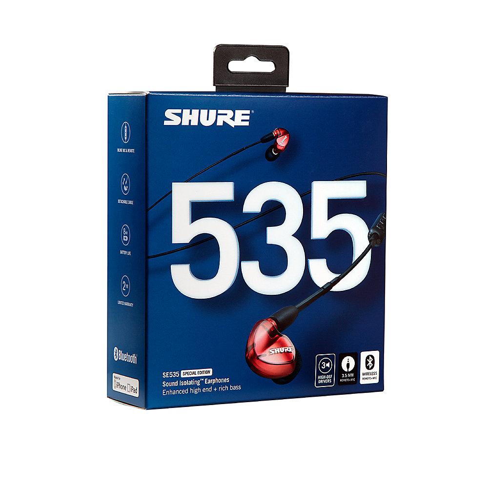 Shure SE535 Sound Isolating In Ear Kopfhörer mit BT, Limited Edition Rot