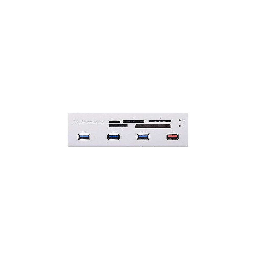 SilverStone FP56B Multifunktionspanel/Card Reader 5,25" USB3.0 schw/silb/weiss
