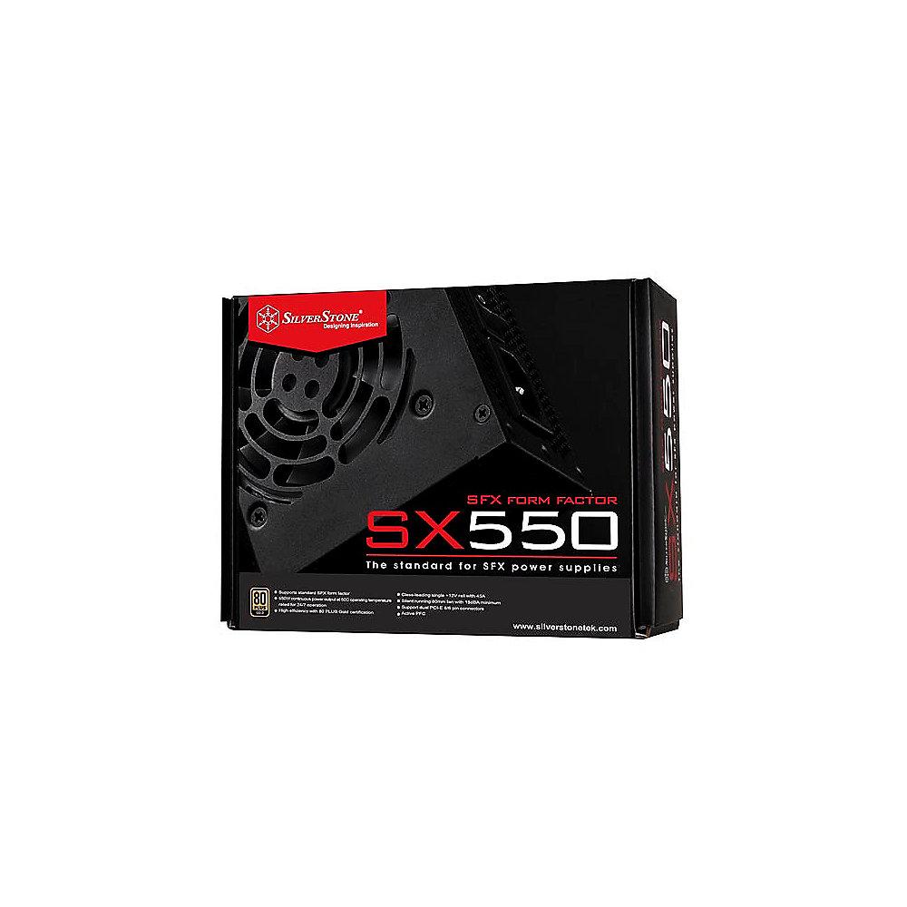 SilverStone SFX SST-SX550 Netzteil 550 Watt Aktiv-PFC 80  Gold