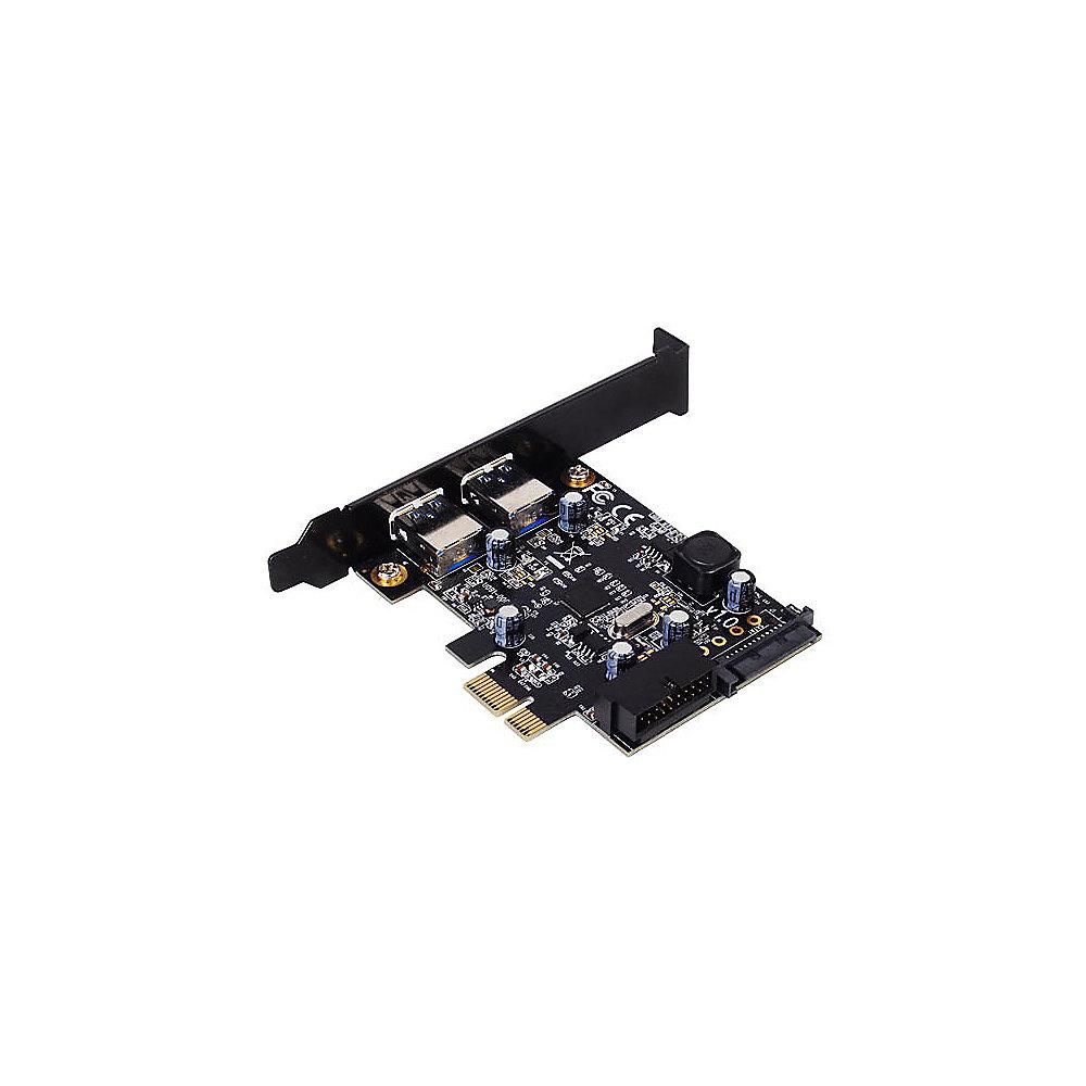 SilverStone SST-EC04-E PCI Express 4-Port USB 3.0 Karte mit Front Panel Stecker, SilverStone, SST-EC04-E, PCI, Express, 4-Port, USB, 3.0, Karte, Front, Panel, Stecker