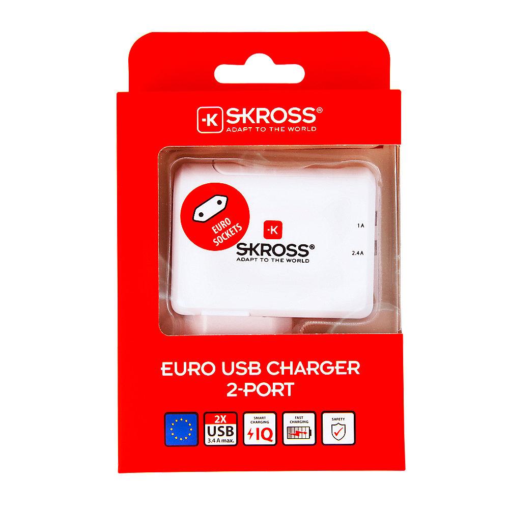 SKROSS Euro USB Charger 2-Port, SKROSS, Euro, USB, Charger, 2-Port