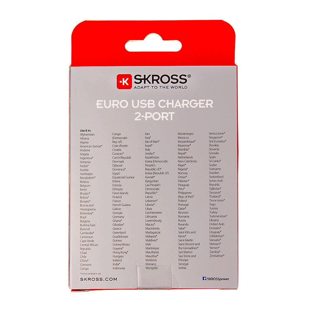 SKROSS Euro USB Charger 2-Port, SKROSS, Euro, USB, Charger, 2-Port