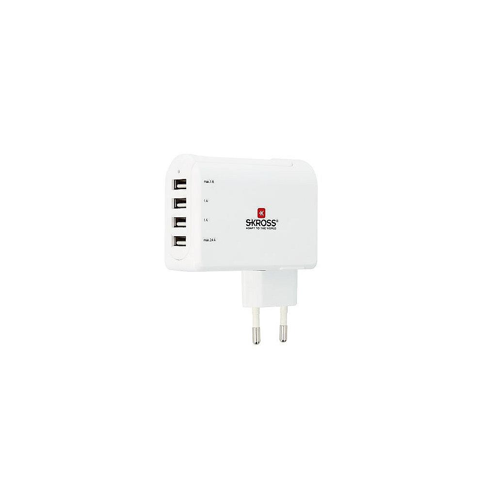 SKROSS Euro USB Charger 4-Port, SKROSS, Euro, USB, Charger, 4-Port