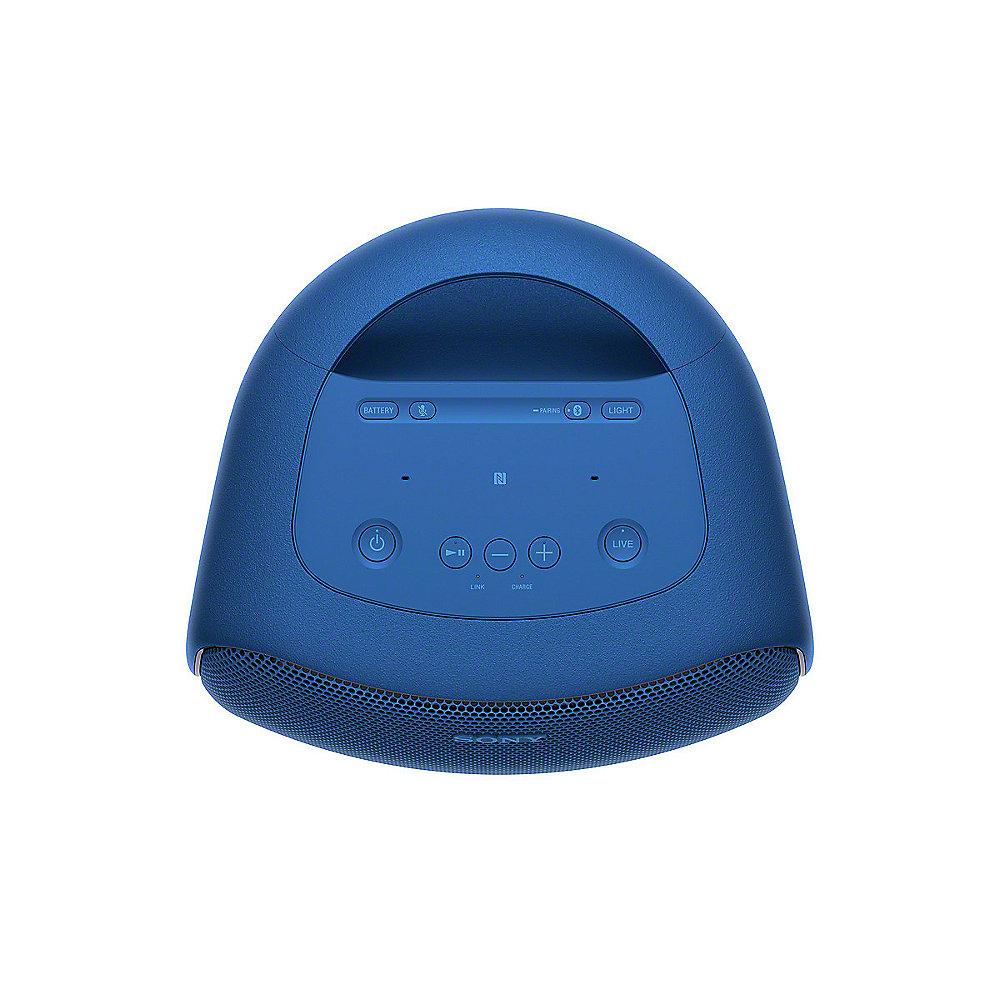 Sony SRS-XB501 Bluetooth Lautsprecher spritzwassergeschützt Lichteffekt blau