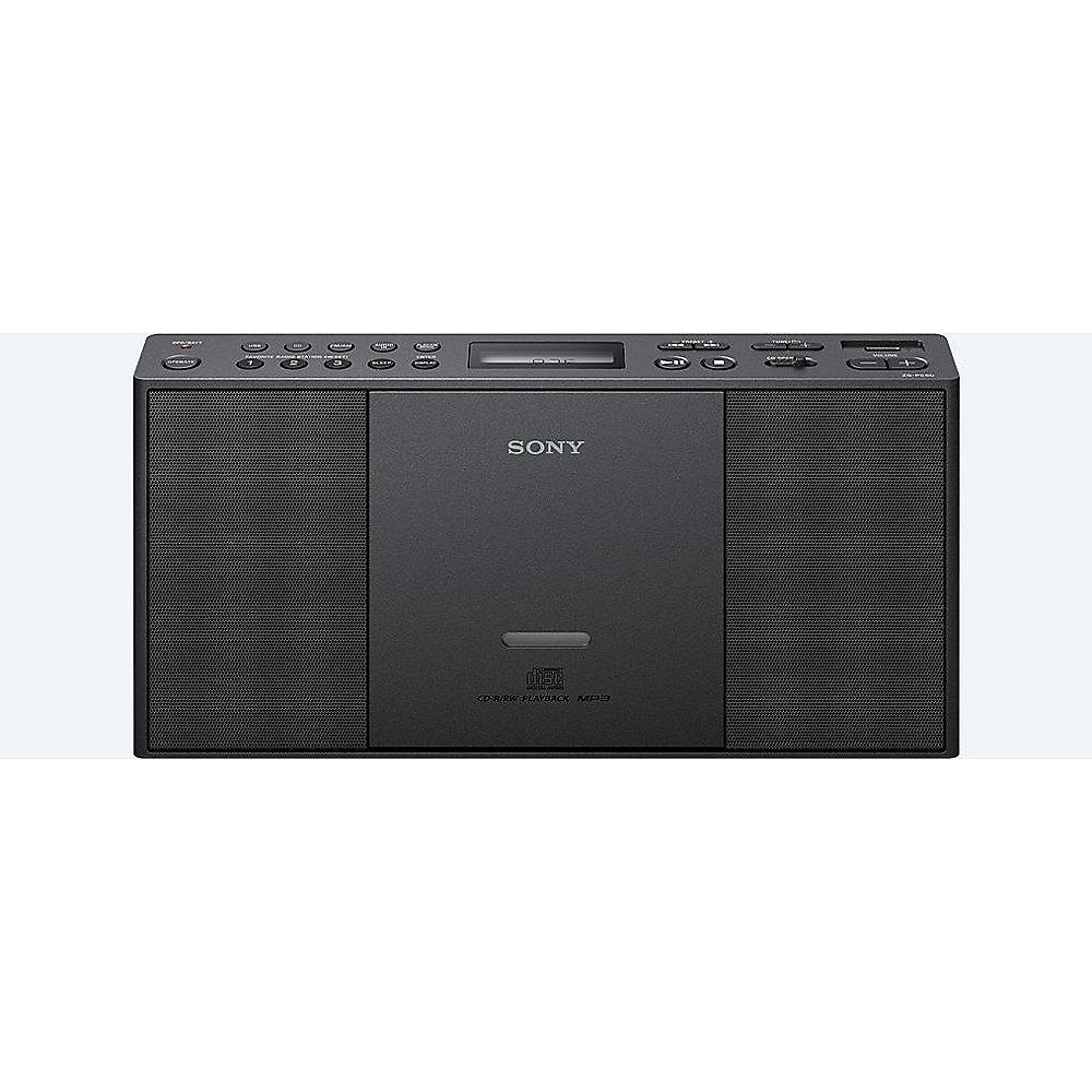 Sony ZS-PE60B CD-Boombox mit CD/USB/AUX AM/FM schwarz