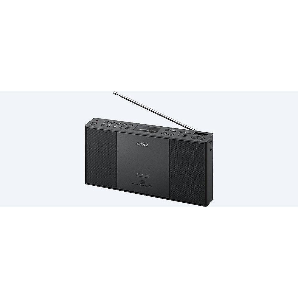 Sony ZS-PE60B CD-Boombox mit CD/USB/AUX AM/FM schwarz
