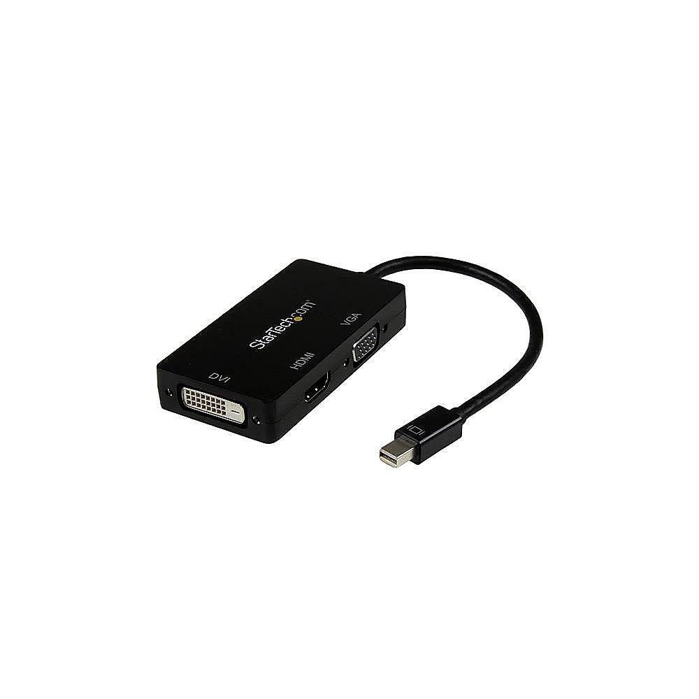 Startech 3-in1 Mini DisplayPort Adapter zu HDMI/DVI/VGA schwarz