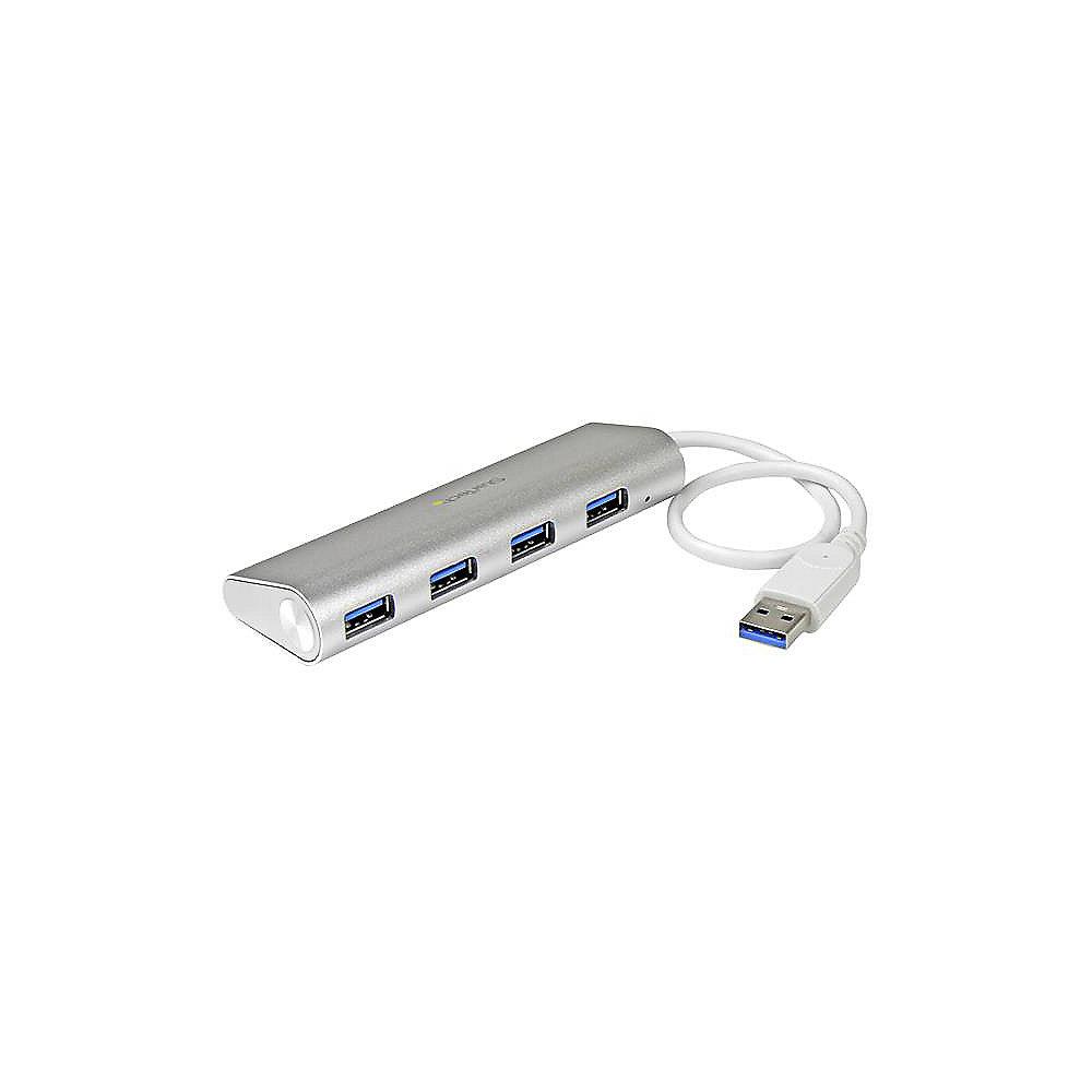 Startech USB 3.0 HUB 4-Port SuperSpeed Aluminium silber/weiß