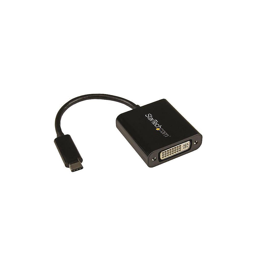 Startech USB-C zu DVI Adapter St./Bu. schwarz