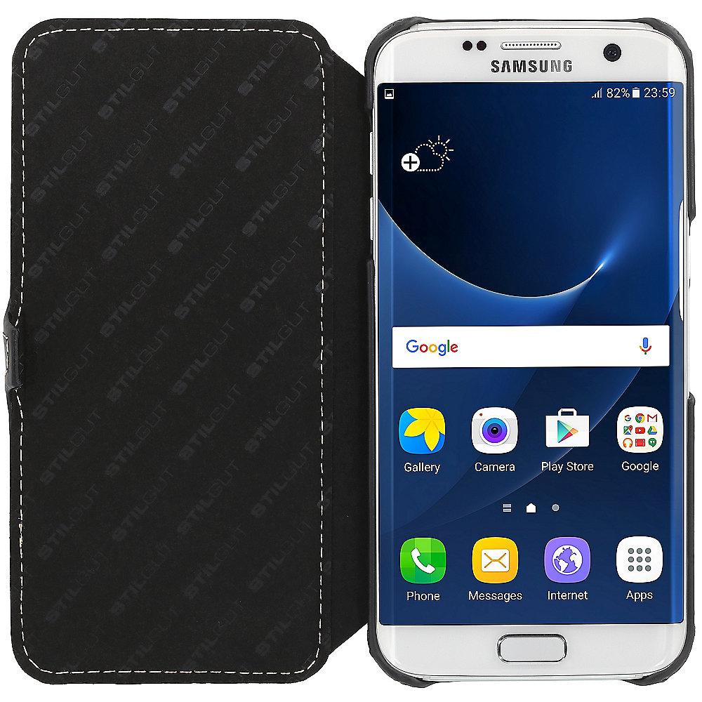 StilGut Book Type mit Clip für Samsung Galaxy S8 schwarz