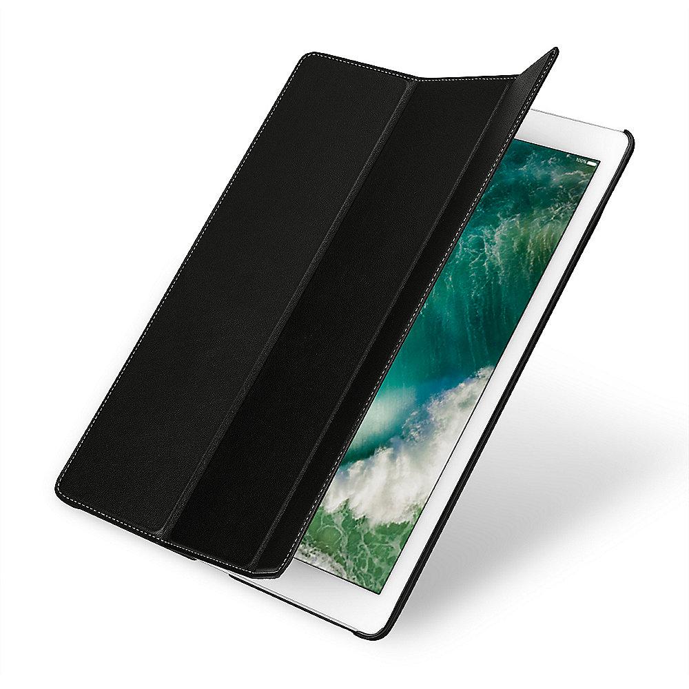 Stilgut Hülle Couverture für Apple iPad Pro 12,9 zoll (2017), schwarz nappa