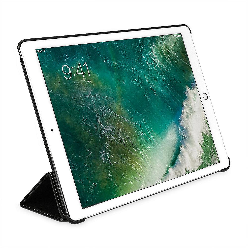 Stilgut Hülle Couverture für Apple iPad Pro 12,9 zoll (2017), schwarz nappa