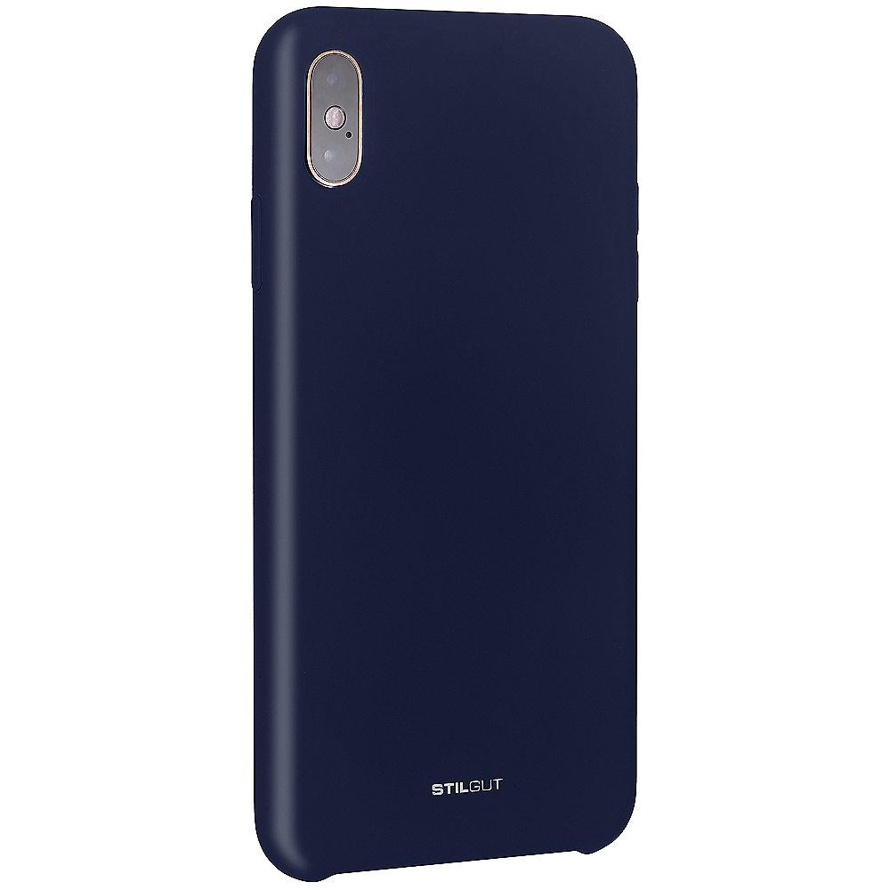 StilGut Liquid Silicon Case für Apple iPhone XS/ X dunkelblau B07GYRGLB3