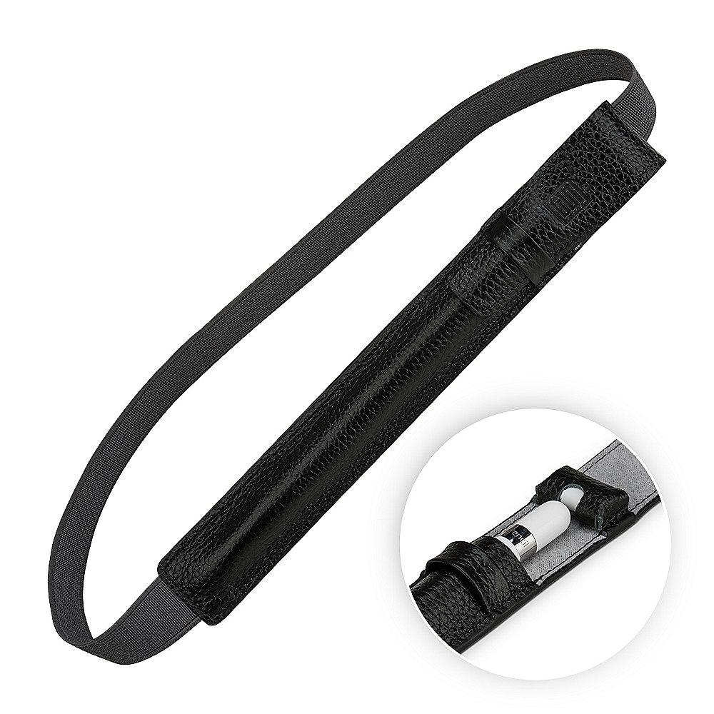 StilGut Pencil-Halter m. Adapter-Fach für iPad Pro 12.9, schwarz