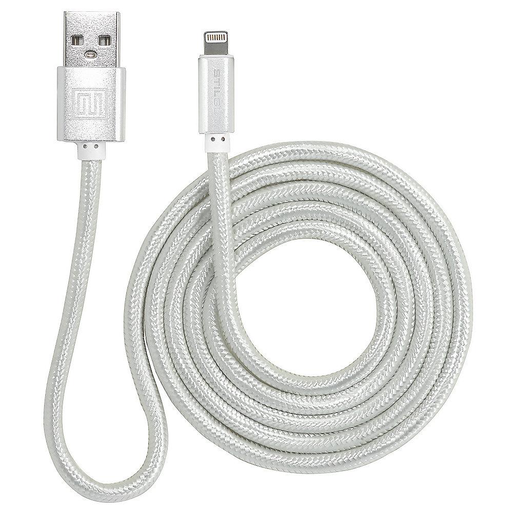 StilGut Premium-Lightning Kabel 1m, silber