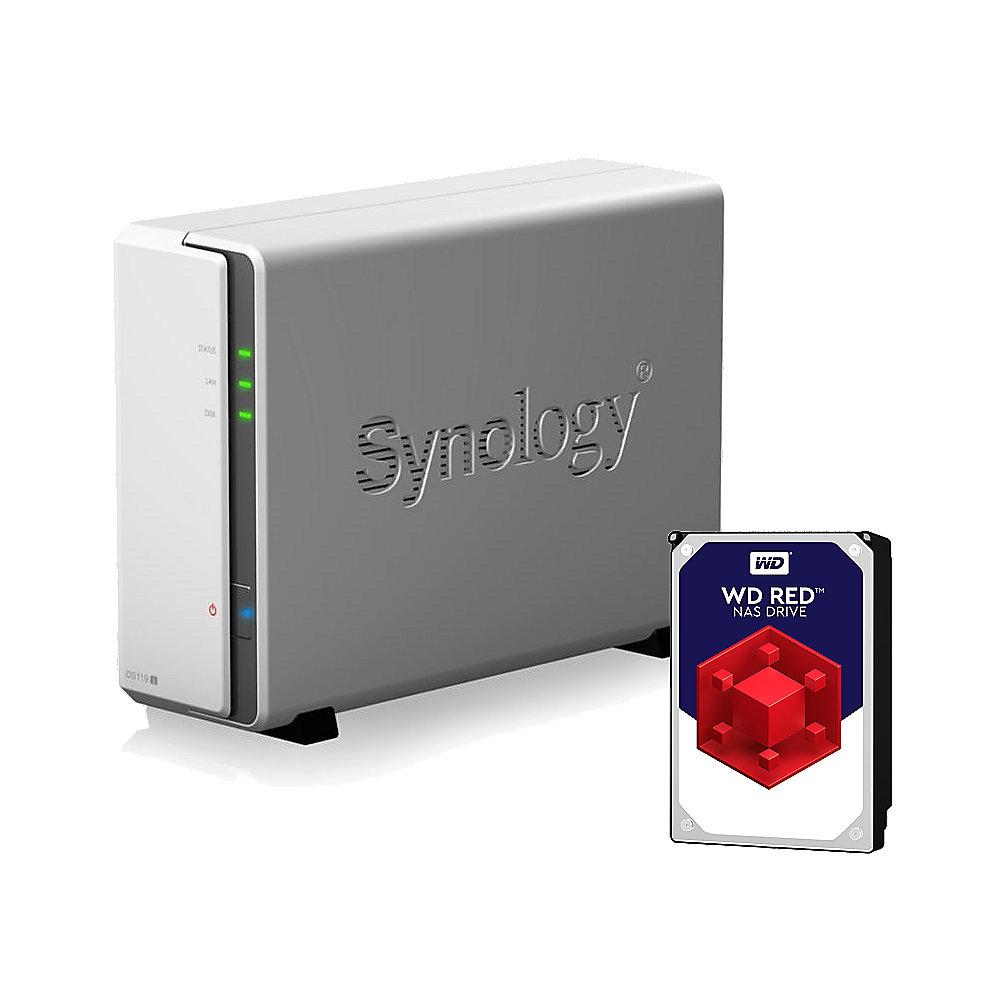 Synology Diskstation DS119j NAS 1-Bay 2TB inkl. 1x 2TB WD RED WD20EFRX, Synology, Diskstation, DS119j, NAS, 1-Bay, 2TB, inkl., 1x, 2TB, WD, RED, WD20EFRX