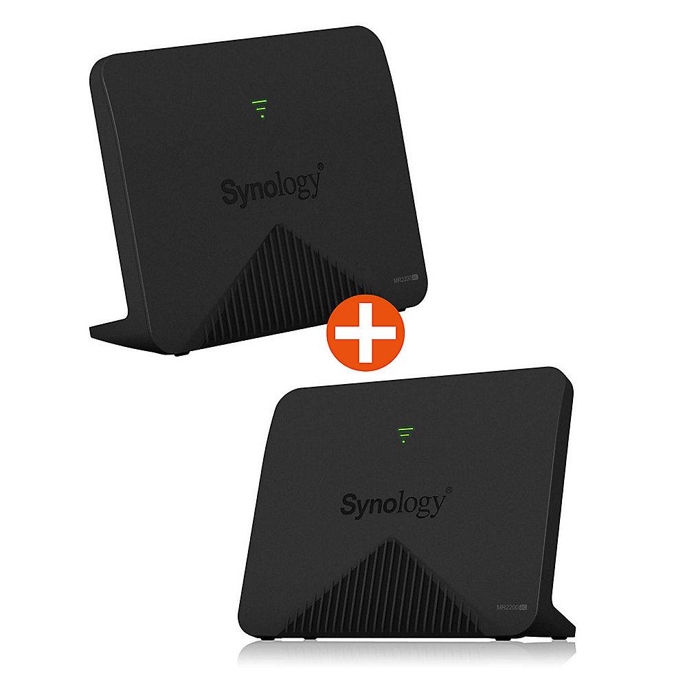 Synology MR2200ac 2,13 GBit/s TriBand WLAN Mesh-Router Doppelpack Bundle