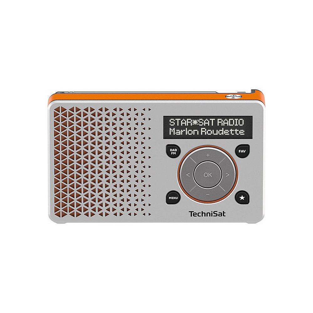 TechniSat DIGITRADIO 1, silber/orange UKW/DAB  mit Akku Netzteil