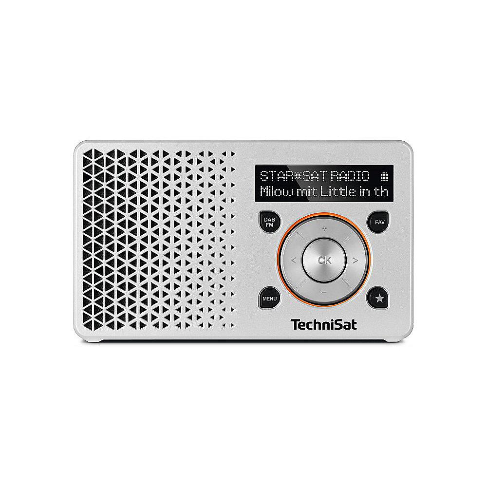 TechniSat DIGITRADIO 1, silber/orange UKW/DAB  mit Akku Netzteil