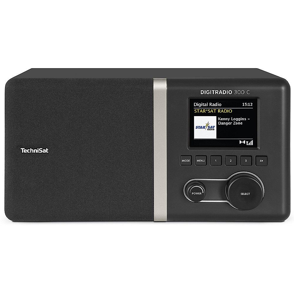 TechniSat DIGITRADIO 300 C DAB /UKW Radio, antrazit, mit Timer