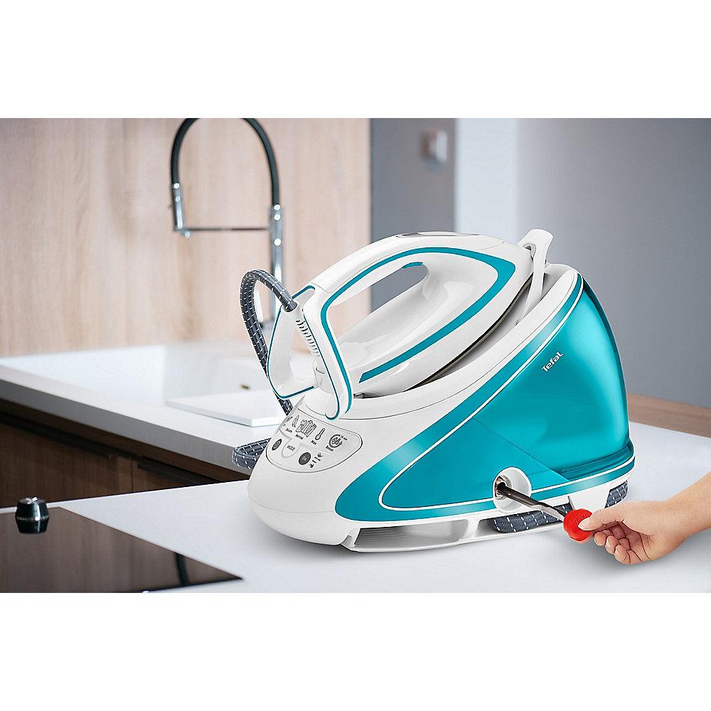 Tefal GV9568 Pro Express Ultimate Hochdruck-Dampfbügelstation weiss/türkis