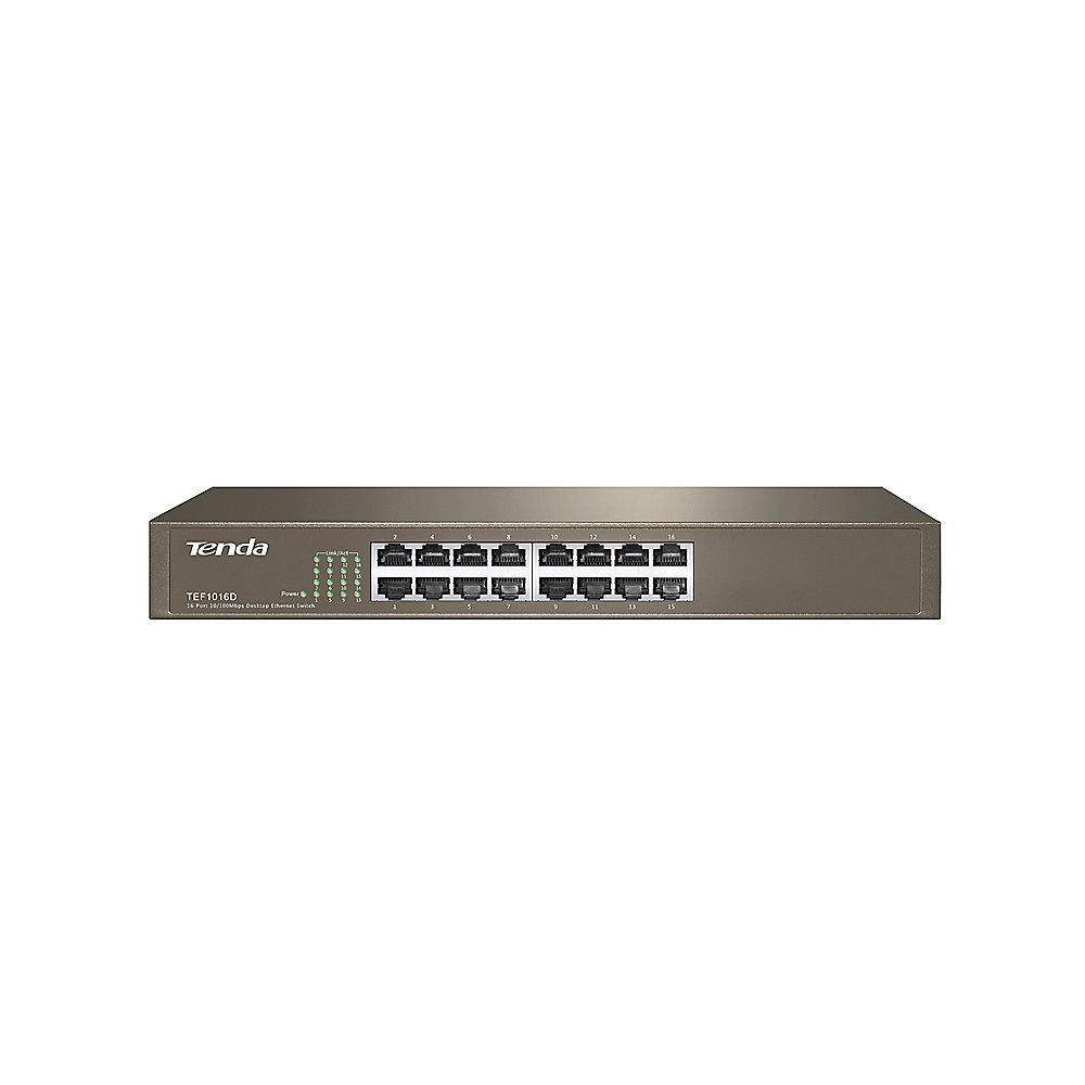 Tenda 16x Port Rackmount Fast Ethernet Switch TEF1016D