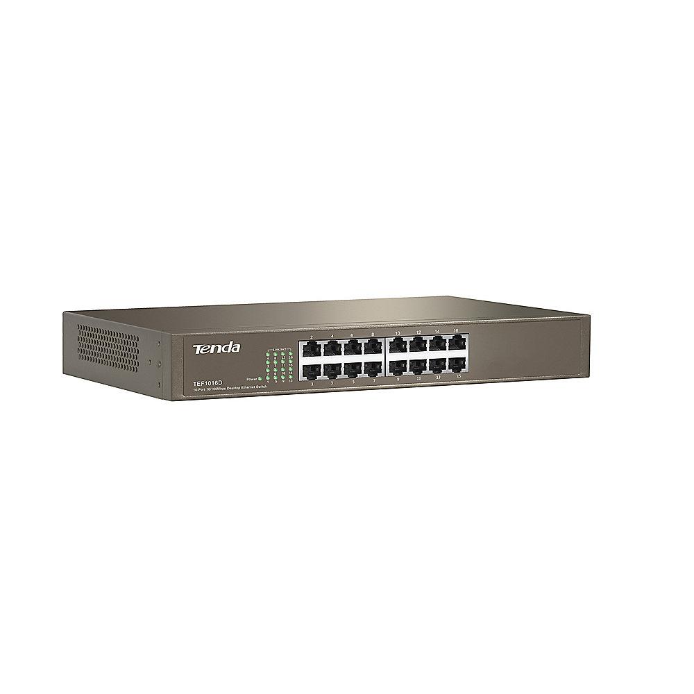 Tenda 16x Port Rackmount Fast Ethernet Switch TEF1016D, Tenda, 16x, Port, Rackmount, Fast, Ethernet, Switch, TEF1016D