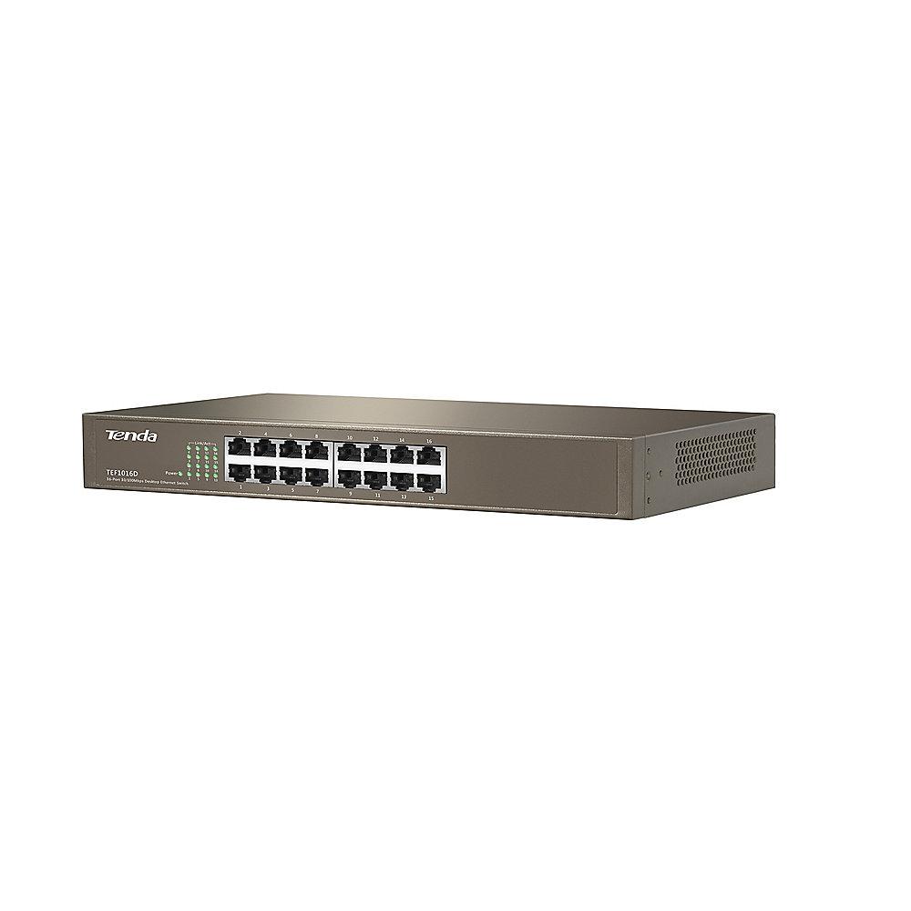 Tenda 16x Port Rackmount Fast Ethernet Switch TEF1016D, Tenda, 16x, Port, Rackmount, Fast, Ethernet, Switch, TEF1016D