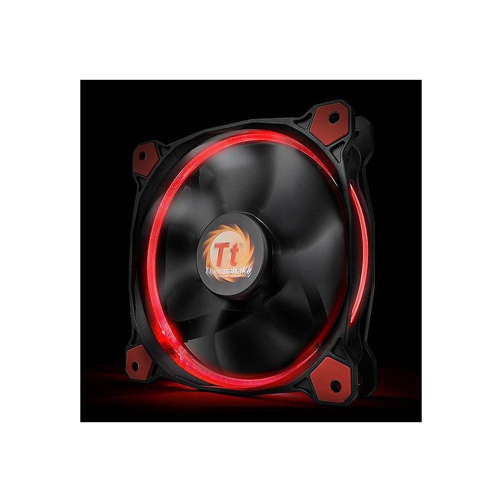 Thermaltake Riing 14 LED rot Gehäuselüfter 140x140x25mm 1000/1400upm, Thermaltake, Riing, 14, LED, rot, Gehäuselüfter, 140x140x25mm, 1000/1400upm