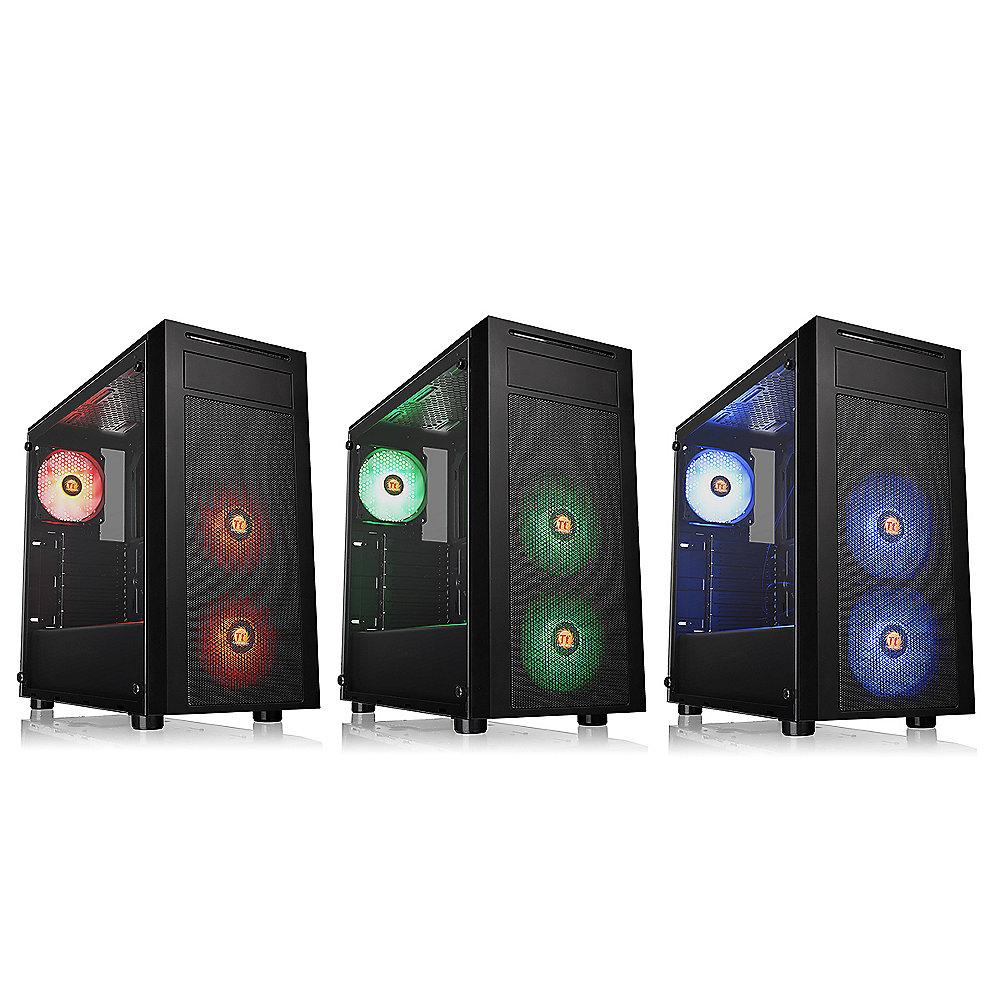 Thermaltake Versa J22 RGB Midi-Tower ATX Gehäuse mit Sichtfenster ohne Netzteil