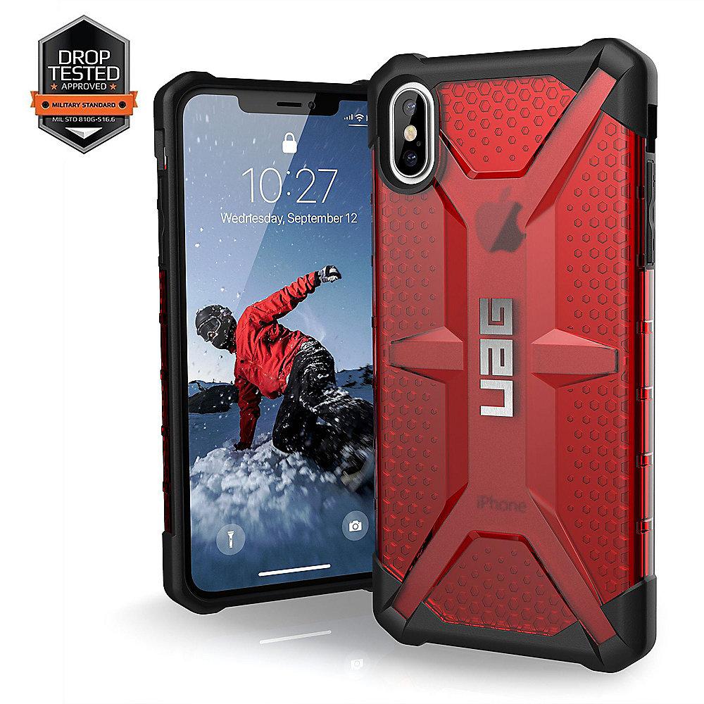 UAG Plasma Case für Apple iPhone Xs Max magmarot transparent