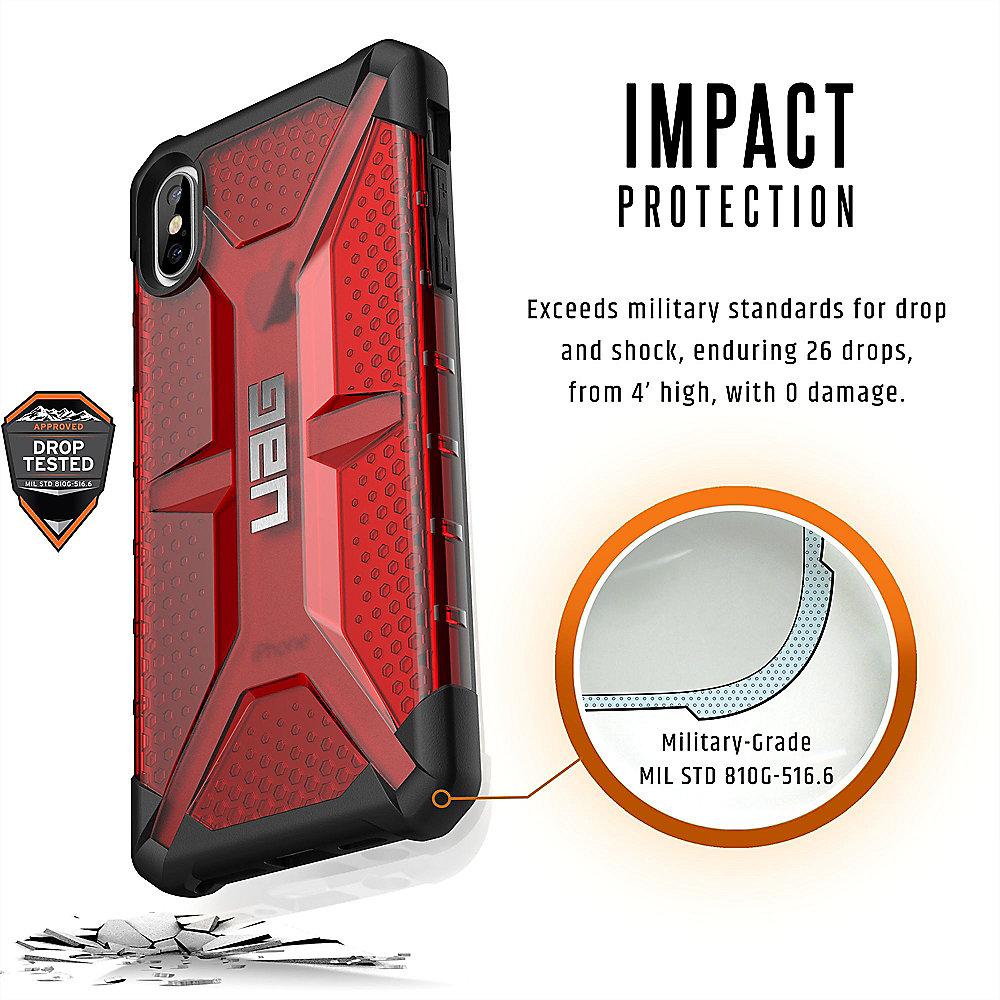 UAG Plasma Case für Apple iPhone Xs Max magmarot transparent