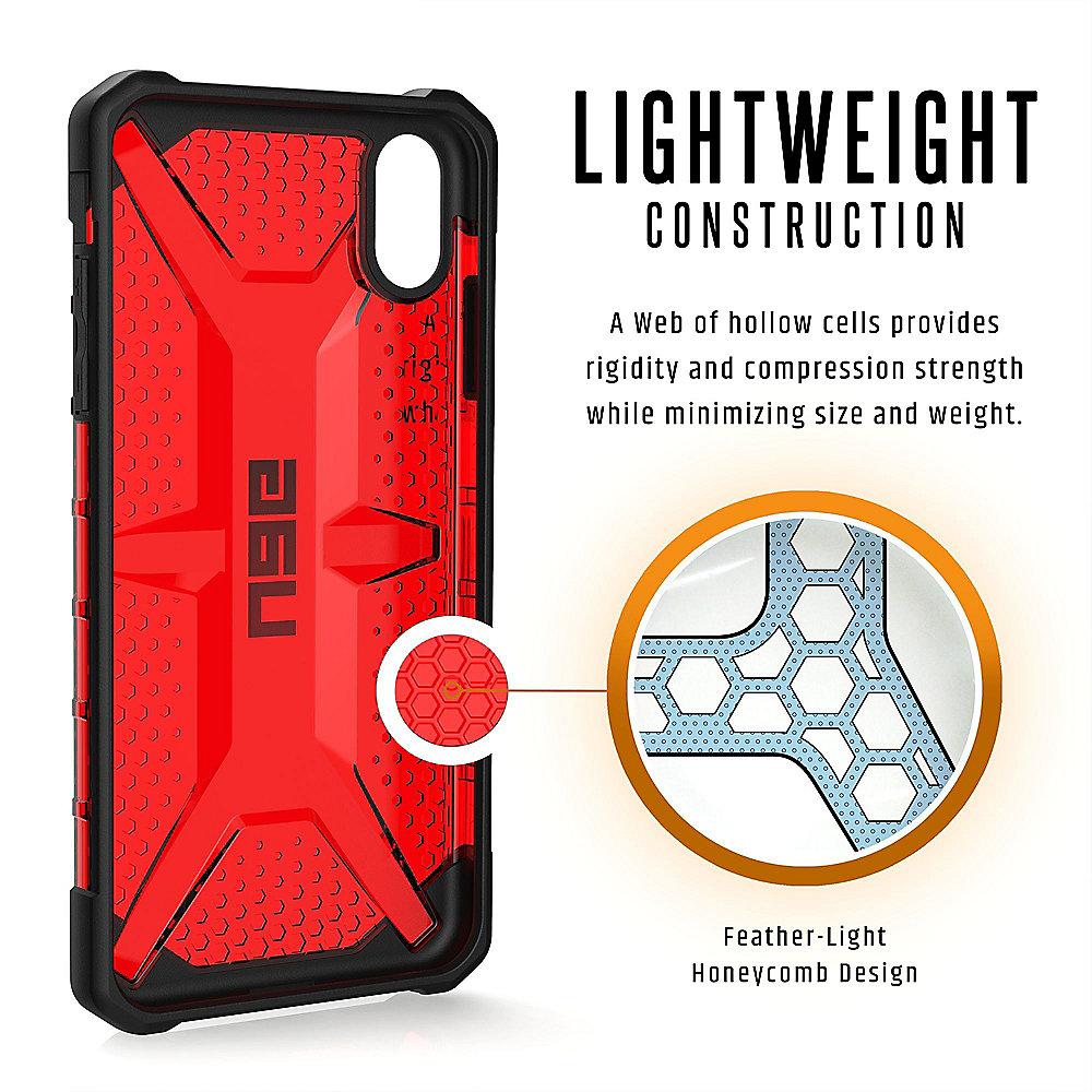 UAG Plasma Case für Apple iPhone Xs Max magmarot transparent