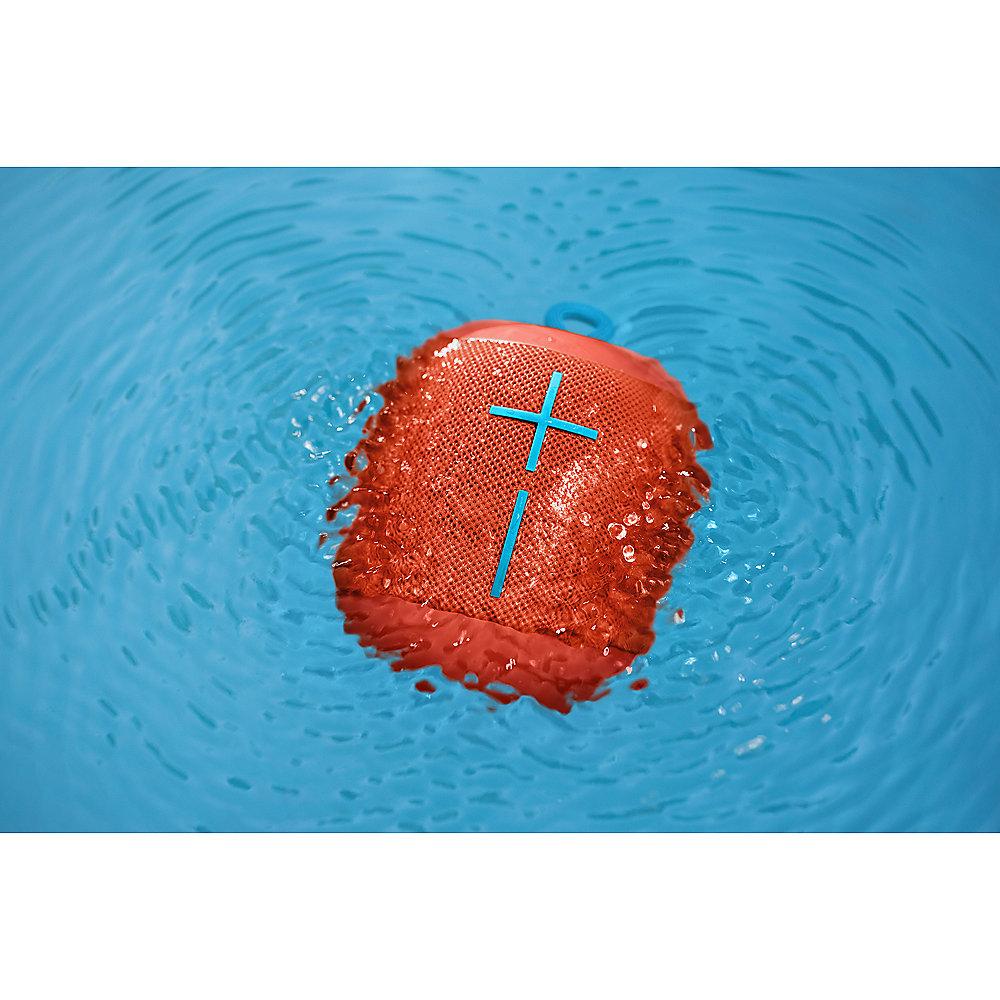 Ultimate Ears Wonderboom Bluetooth Speaker, rot, wasserdicht, mit Akku