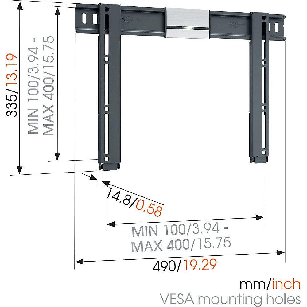 Vogels THIN 405 Flat Wandhalterung - VESA 100x100 bis 400x400 mm schwarz