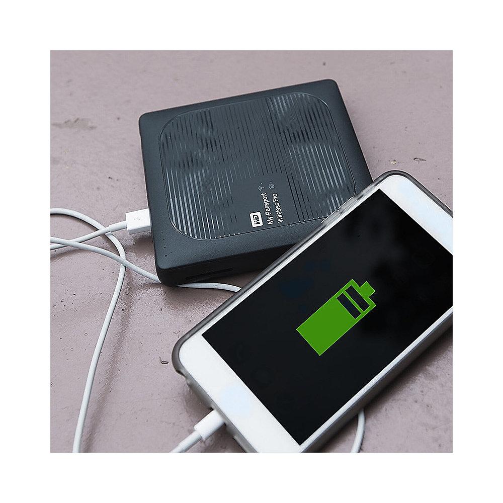 WD My Passport Wireless Pro USB3.0 SD Wifi AC 3TB 2.5zoll - Schwarz