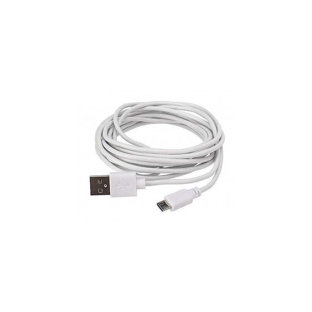 xqisit Charge & Sync Micro-USB Kabel 3m, weiß, xqisit, Charge, &, Sync, Micro-USB, Kabel, 3m, weiß