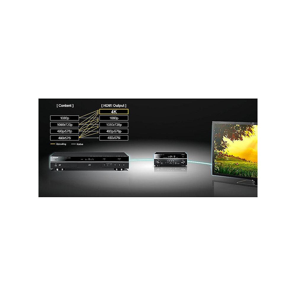 Yamaha BD-S681 WiFi, 3D-Wiedergabe, SACD, Miracast, DLNA, USB, schwarz