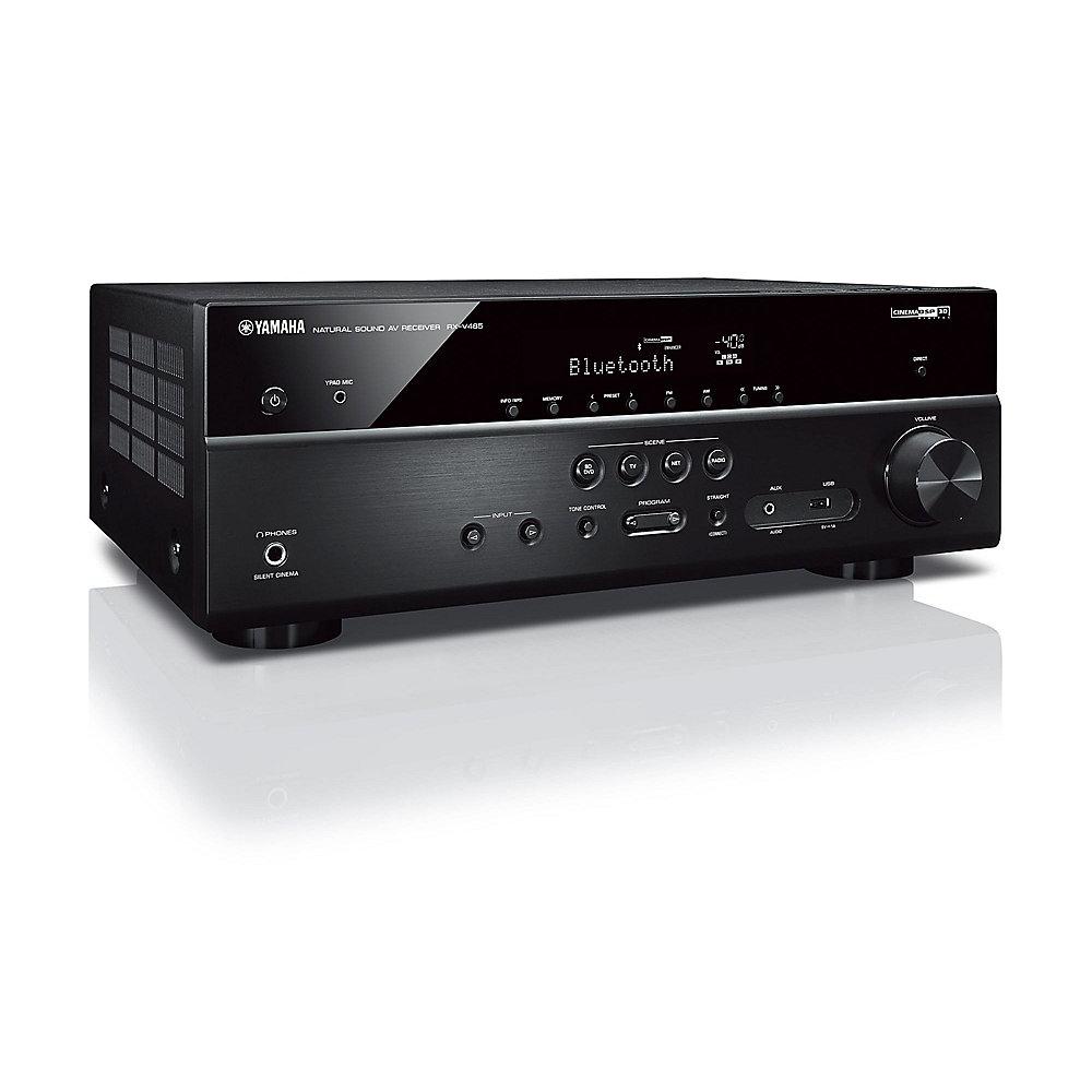 Yamaha Multiroom-Set RX-V485 5.1 AV-Receiver   WX-021 Lautsprecher WiFi schwarz