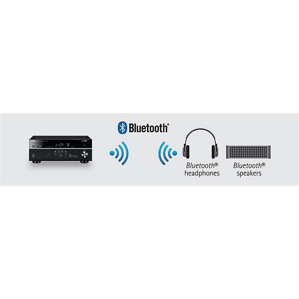 Yamaha MusicCast RX-V485 5.1 AV-Receiver 4K Bluetooth DLNA AirPlay WiFi schwarz, Yamaha, MusicCast, RX-V485, 5.1, AV-Receiver, 4K, Bluetooth, DLNA, AirPlay, WiFi, schwarz