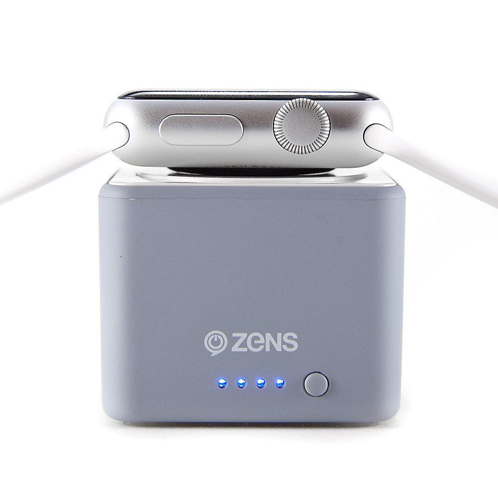 Zens Apple Watch Power Bank 1300mAh grau, Zens, Apple, Watch, Power, Bank, 1300mAh, grau