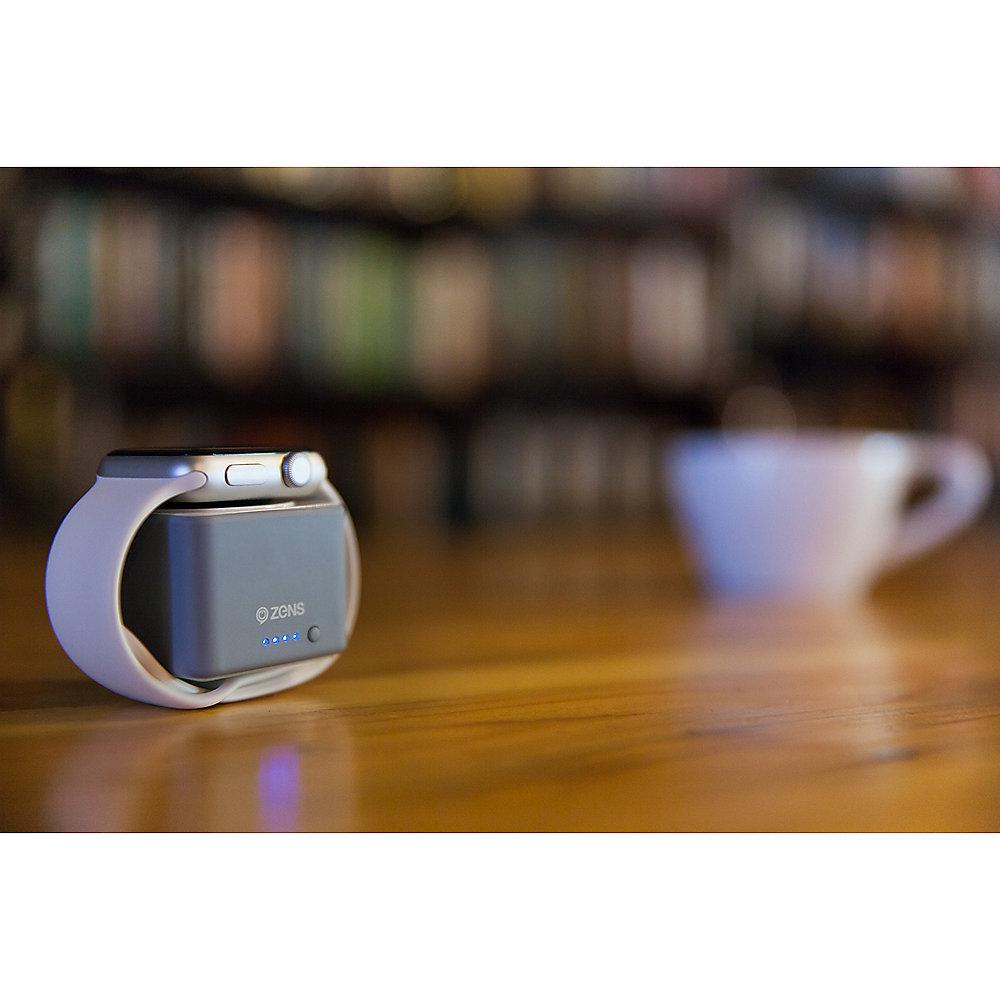 Zens Apple Watch Power Bank 1300mAh grau, Zens, Apple, Watch, Power, Bank, 1300mAh, grau