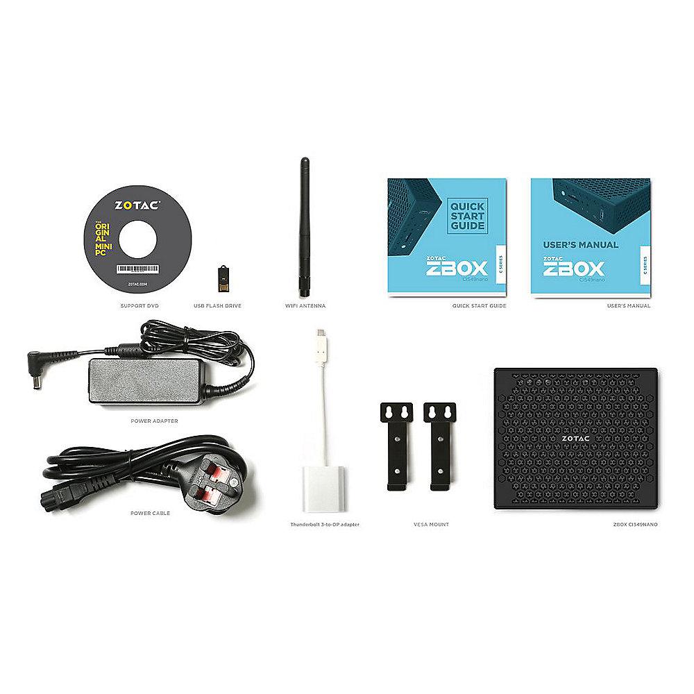 ZOTAC ZBOX CI549 NANO i5-7300U 0GB/0GB HDMI/WLAN/BT/USB3.1 (Typ C/TB)