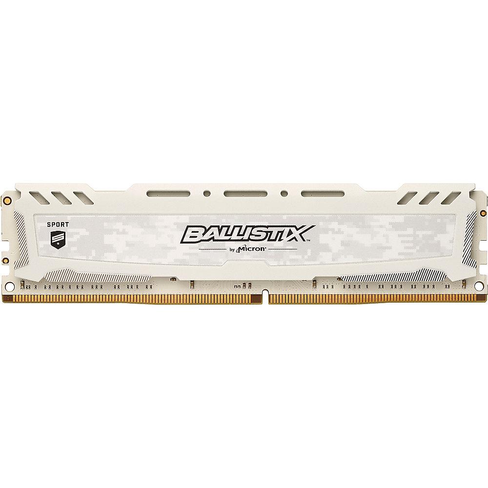 16GB Ballistix Sport LT Weiss DDR4-2666 CL16 (16-18-18) RAM, 16GB, Ballistix, Sport, LT, Weiss, DDR4-2666, CL16, 16-18-18, RAM