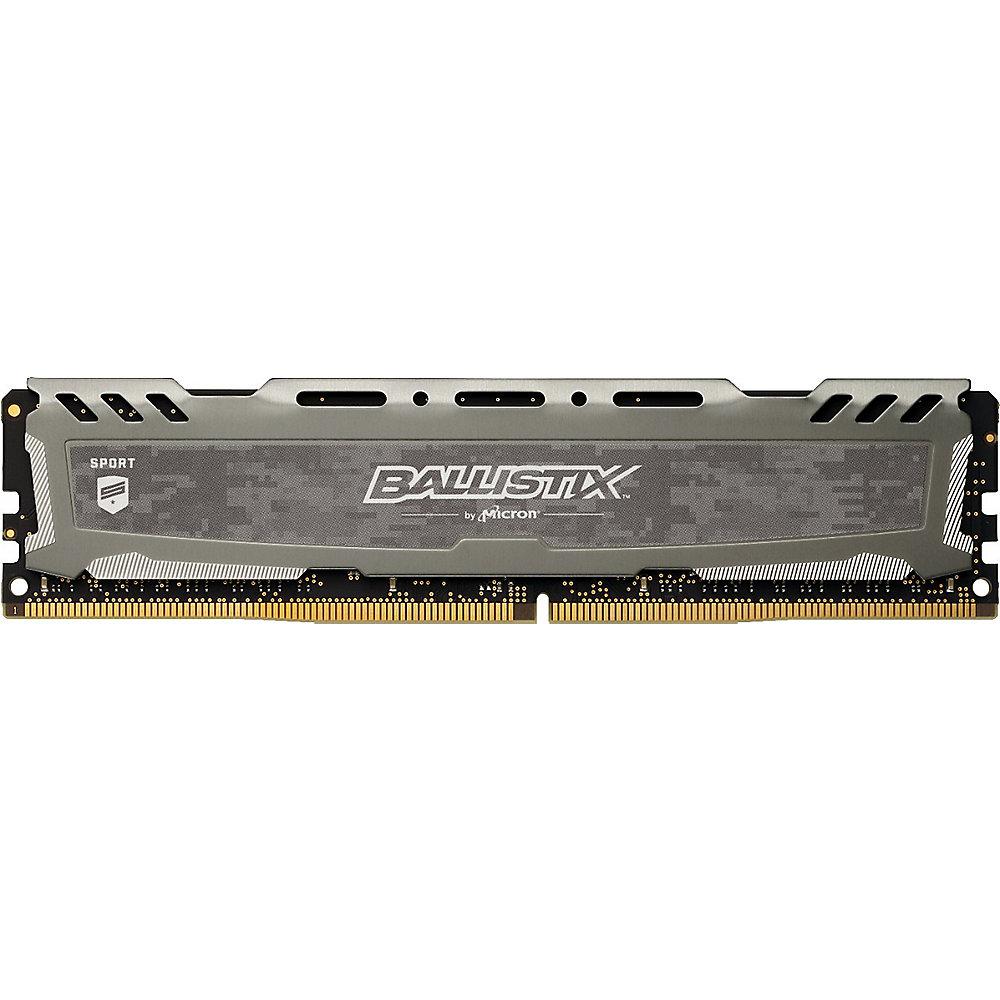 8GB Ballistix Sport LT Grau DDR4-3000 CL16 (16-18-18) RAM  Speicher, 8GB, Ballistix, Sport, LT, Grau, DDR4-3000, CL16, 16-18-18, RAM, Speicher