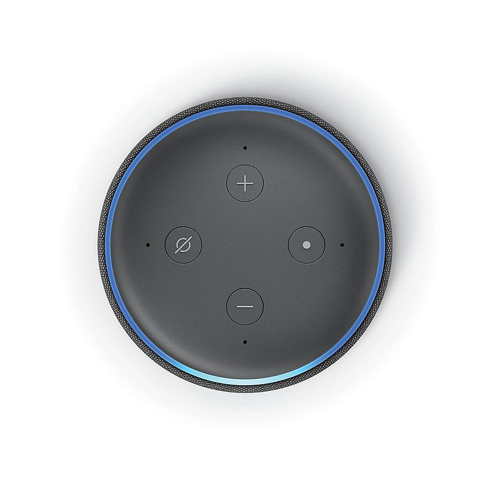 Amazon Echo Dot (3. Generation) - Doppelpack - Anthrazit Stoff, Amazon, Echo, Dot, 3., Generation, Doppelpack, Anthrazit, Stoff