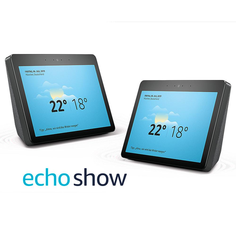 Amazon Echo Show (schwarz) Premiumlautsprecher - Doppelpack