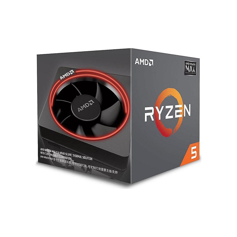 AMD Ryzen R5 2600X MAX (6x 3,6GHz) 19MB Sockel AM4 CPU Boxed (Wraith Max Kühler)