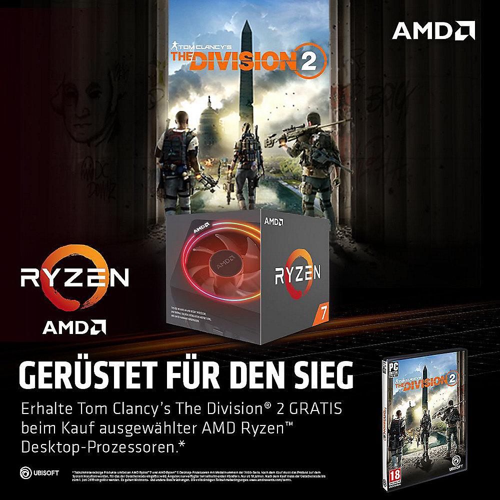 AMD Ryzen R5 2600X MAX (6x 3,6GHz) 19MB Sockel AM4 CPU Boxed (Wraith Max Kühler)