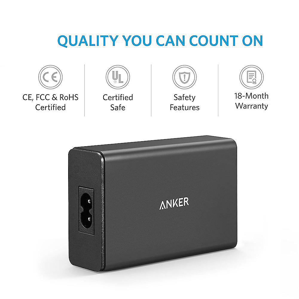 Anker AK-A2124312  PowerPort 5 Schwarz, Anker, AK-A2124312, PowerPort, 5, Schwarz